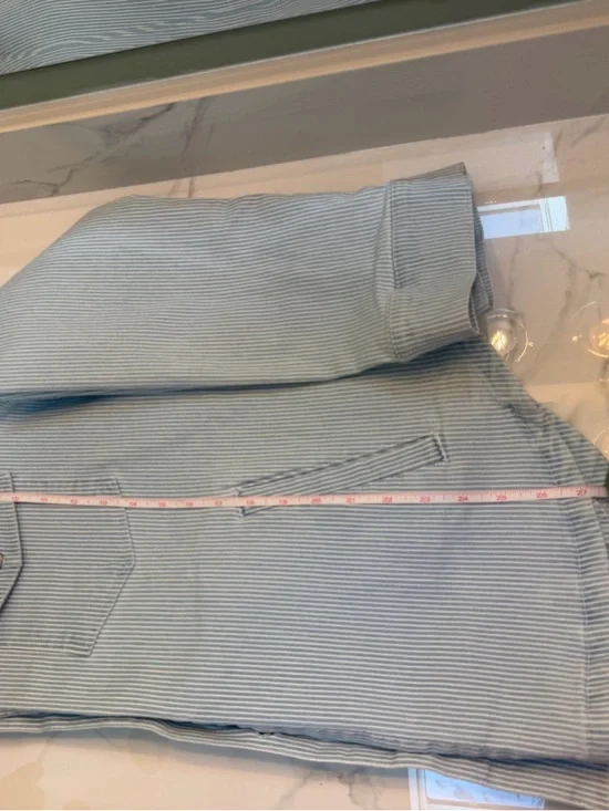 Boutique Pinstripe Denim Shacket - Picture 5 of 6